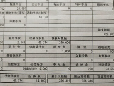 未経験～10ヶ月目 1月分給与手取り356,316円